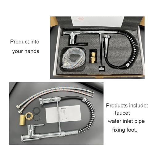 Grifo de cocina de baño extraíble y flexible para simplificar la limpieza diaria 4