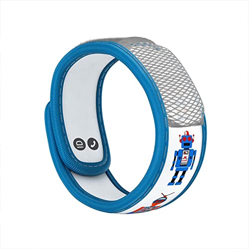 Para'kito Bug & Mosquito Bracelets For Kids | Mosquito Spray Alternative | Waterproof, Outdoor Insect Wristband W/Natural Essential Oils | Hiking, Trekking & Camping Accessories (Robot) #TOP2