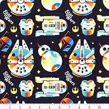 Star Wars Rainbow Retro Throwback Fabric by The Yard