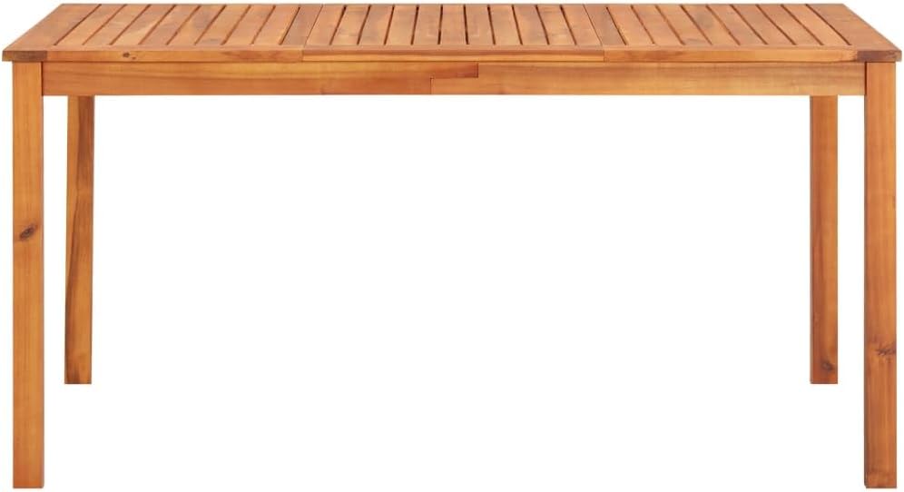 vidaXL Solid Acacia Wood 7-Piece Set Outdoor Dining Set in Brown Frame