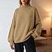 Long Cardigans for Women Lightweight Knit Pullover Soft Crewneck Fall Sweaters for Women 2025 Fashion Hoodies & Sweatshirts (Khaki, S)