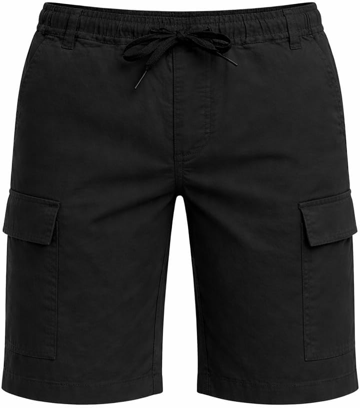 INGEAR Boys Cargo Jogger Shorts Zipper Pockets, Casual School Short | boys cargo jogger shorts elastic waist zipper pockets school style