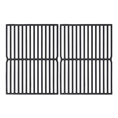 GGC 15 inch Grill Grate Replacement for Weber 7522 Spirit E/S 200 E/S210 Spirit 500 Genesis Silver A, Cast Iron Cooking Grid 15 inch x 11 1/4 inch 2PCS