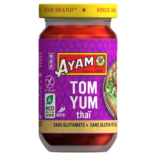 Ayam Pâte de Tom Yum | Saveurs Authentiques | Cuisine thaïe | Soupe Tom Yum | Facile à cuisiner | Sans Gluten | Sans Conservateurs - 100g