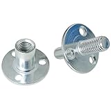 Pro Bamboo Kitchen 1 Set M12 Metal Bed Post Connector Screw in T Nut Bed Post Connector Nut for Bedpost Cabinet Legs Sofa Legs Furniture Hardware Assembly Silver