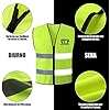2 Gilet Rifrangenti Ad Alta Visibilità Con Banda Regolabile - Per Corsa, Camminata, Ciclismo Notturno - Taglia Unica 52x53 Cm