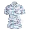 Men's Casual Shirt Summer Comfortable Breathable Short Sleeve Printed T-Shirt for Daily Use Outdoor and Leisure, Light grey, XXL #1