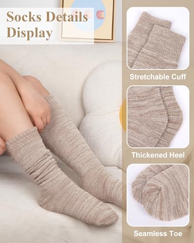 Women's Warm Knee High Thermal Socks for Cold Weather, Long Thick Winter Cushioned Soft Cotton Boot Crew Calf Socks2