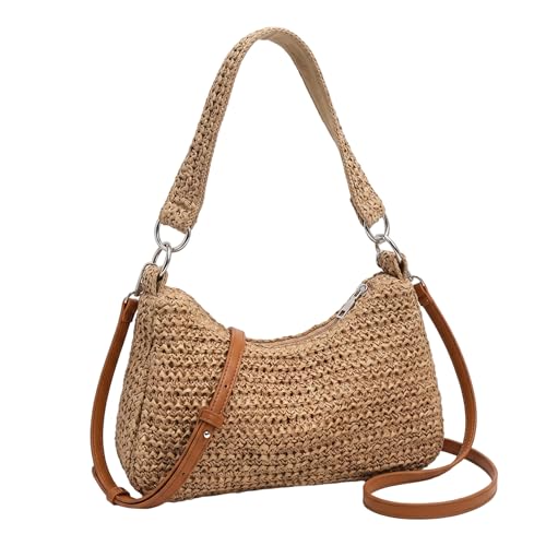Sac à bandoulière en paille pour femme idéal comme sac de plage et voyage d'été