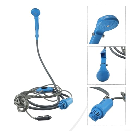 Bomba de Ducha para Camping 12V con Flujo Ajustable para Senderismo, Viaje, Uso en Vehículo, Lavado de Autos y Baño Temporal miniatura 2