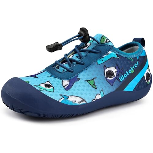 Image of WateLves Wide Toddler Water Shoes Kids Barefoot Athletic Sneakers Girls Boys Quick Dry Aqua Socks for Beach Hiking Swim Kayak Sport Accessories, Camping Essentials