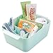 mDesign Baby Nursery Storage Organizer Bin for Medicine, Thermometer, Nasal Aspirator, Washcloths - Mint