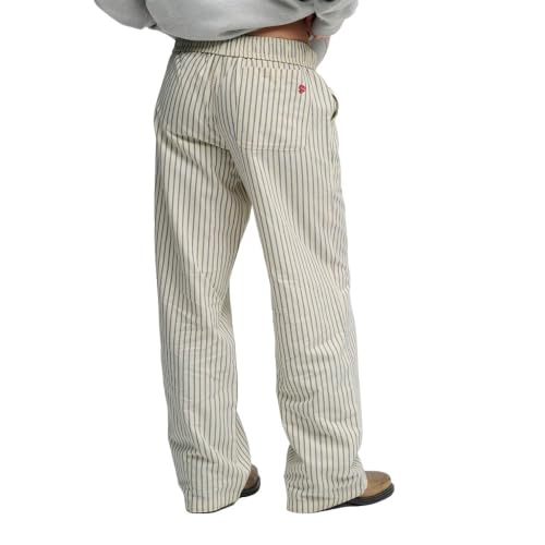 Superdry Femme Pantalon Rayé Coton Bio Coupe Droite - vue 3