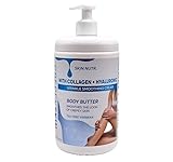 Skin Nutr. Body Butter with Collagen and Hyaluronic Acid, Tea Tree Verbena, Wrinkle Smoothing Cream, 31 OZ