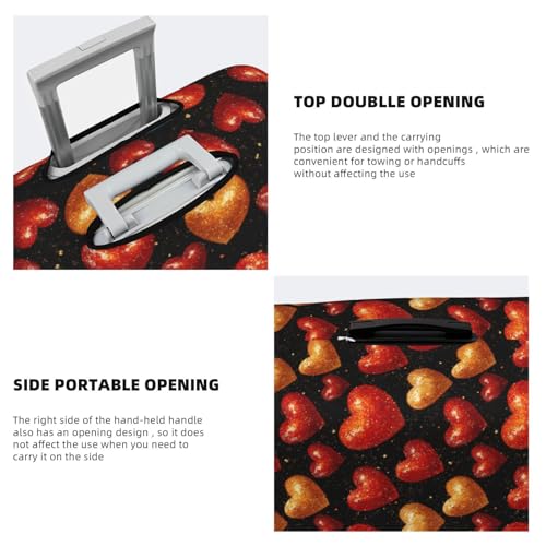 Luggage Cover Protector - Red Heart Print Fit 29-32 Inch Suitcase Covers for Luggage4