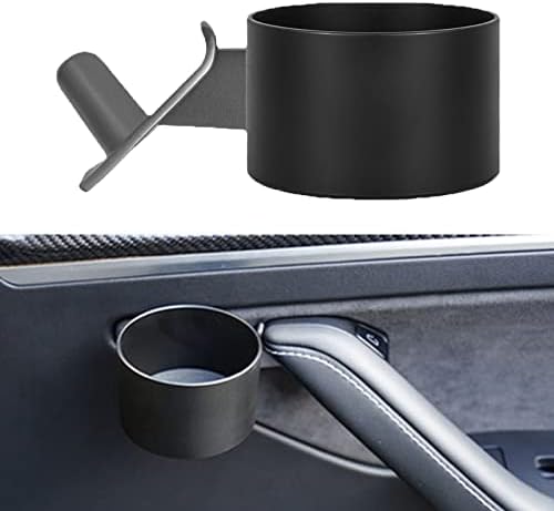 Erivis Cup Holder for Tesla Model 3 Model Y Accessories, Cup Holder Expander Insert Automotive Bottle Door Organizer with Coasters Compatible with Tesla Accessories (Left)