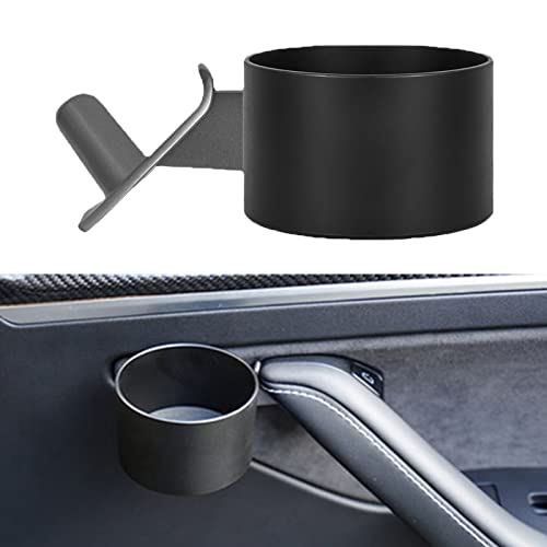 Erivis Cup Holder For Tesla Model 3 Model Y Accessories, Cup Holder Expander Insert Automotive Bottle Door Organizer With Coasters Compatible With Tesla Accessories (Left) #TOP28