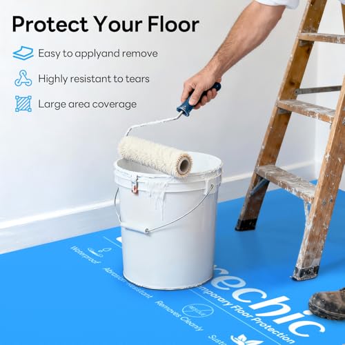 Protector Temporal para Pisos de Alta Resistencia 300 GSM, Protector Plástico para Pisos de Madera y Alfombrados Durante Renovaciones y Construcción, Tamaño 39" x 100' (Cubre 325 sqft) miniatura 3