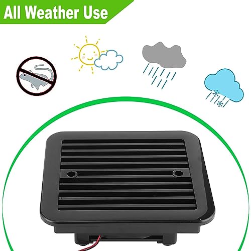 AUTOXBERT Lüftungsventilator für Wohnwagen, 2,4W 12V Lüftungsventilator geräuscharmes Lüftungsgebläse für Wohnwagen, Wohnmobile, Camper, Schwarz