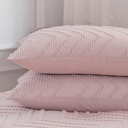 Sleepbella Comforter Set King Size, Blush Pink Bedding Comforter Boho, Lightweight And Fluffy King Bed Comforter Set (King,104" W X 90" L, 3 Pieces) #TOP2