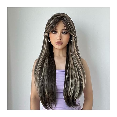 Perruques pour femmes 26 pouces longue ligne droite pour un style quotidien ou cosplay