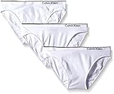 Calvin Klein Women's Seamless Bikini Panty, White, Medium (Pack of 3)