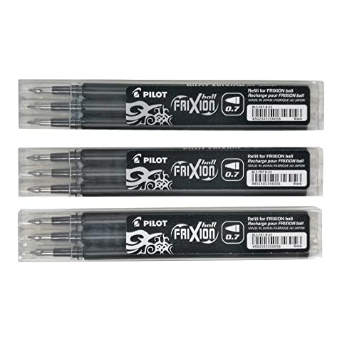 Frixion Erasable Pens, Bundle of 9 Refill Black Gel Ink Fine Point 07 Cover