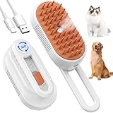 Cat Steam Brush for Shedding, 4 in 1 Cat Steamy Brushs Cleanser with Foldable Handle, Pet Spa Brush for Cats, Spritz Defur Comb for Pets, Steam Brushs for Cats, Pet Spray Hair Removal Comb