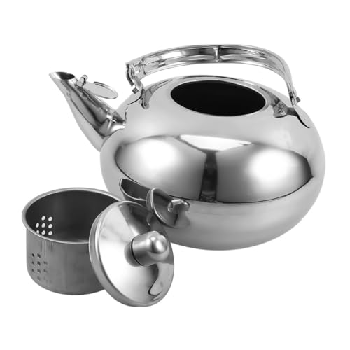 Cabilock Teiera Grande in Acciaio Inossidabile Con Infusore Per Tè Giapponese Per Tè Sfuso Per Uso Domestico Ristoranti Bollitore Per Fornelli