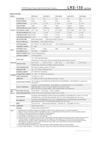 LRS-150-15 bloc alimentation 150W haute performance industrielle