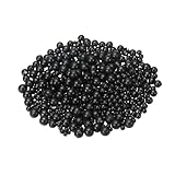 YELARXI Fishing Beads Hard Plastic Fishing Bait Eggs Lure Rigs Accessories, 4/5/6/8/10mm Fit for Saltwater Freshwater - Round (500 Pack, Black)