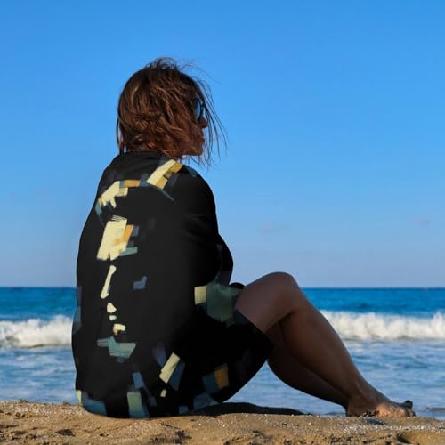 Serviette de plage couple abstrait microfibre 130x80 cm - 5