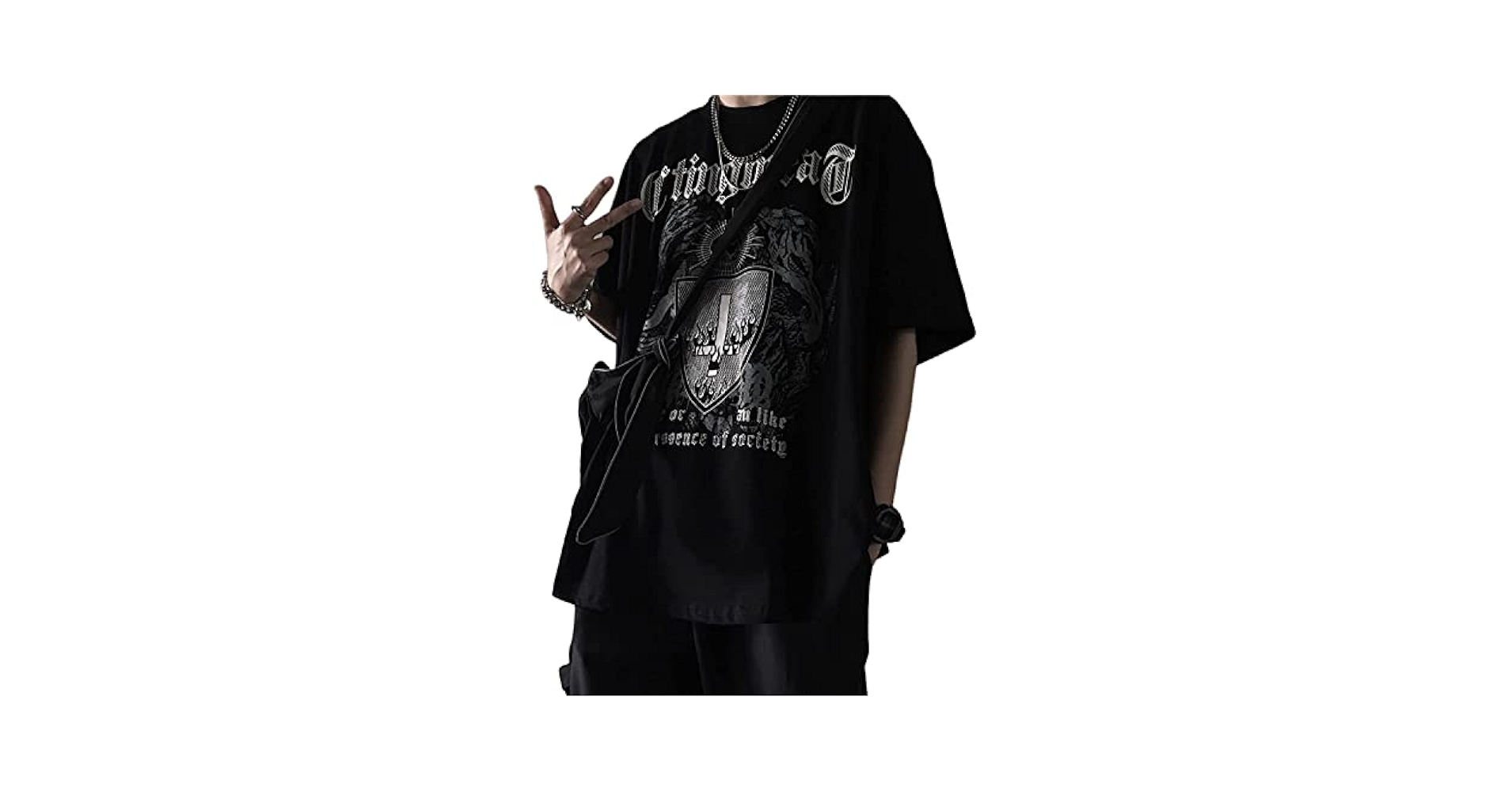Amazon.com: Women Men Y2K T-Shirt Gothic Grunge Streetwear