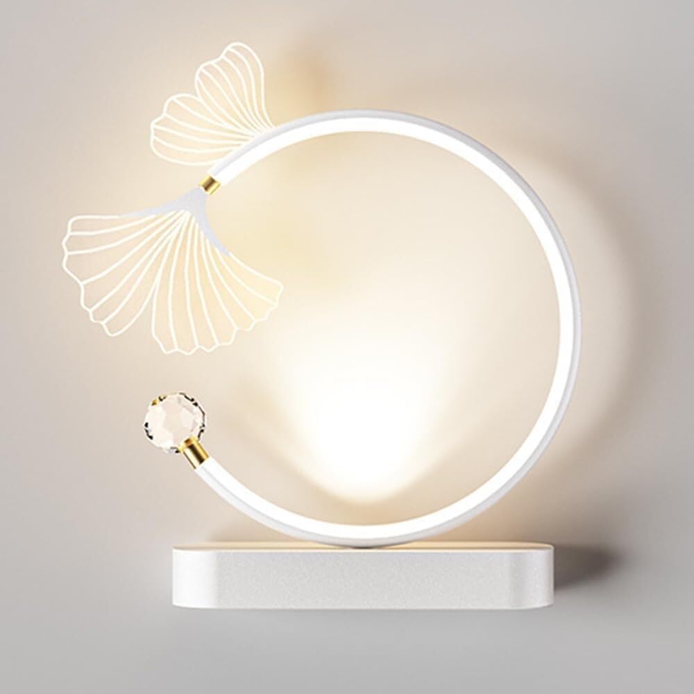 HXYSXHJUO Modern Indoor Wall Lamp Simple Lighting Light LED Iron Acrylic Sconce for Bedroom Bedside Living Room Study Corridor Entryway Restaurant Mounted Lamp(White,Tricolor light)