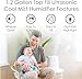 Crane Top Fill Ultrasonic Cool Mist Humidifier for Bedroom and Large Rooms, 1.2 Gallon Essential Oil Diffuser with Nightlight and Auto Shut-Off