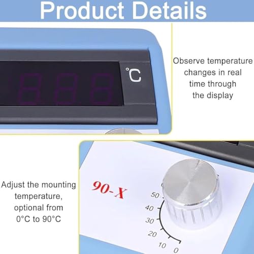 Maszyna do montażu wosku – 70 W próżniowe ustawienie termometrycznego mikrowosku, regulowana temperatura 0-90°C, zestaw do spawania biżuterii z wyświetlaczem do małych warsztatów