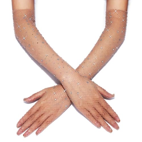 Gants longs en maille extensible pour un confort parfait en soirée