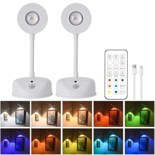 MAGOKORO LED�u���P�b�g���C�g �Ǘp�s�N�`���[���C�g 2000mAh USB�[�d�� �l���Z���T�[ 3�F���x��10 RGB�ƒ����\360°��] �ԐڏƖ� ������� �E�H�[�����C�g�H���s�v ��ド�C�g �x�b�h�T�C�h ���P�x �ȃG�l �������[ �^�b�`