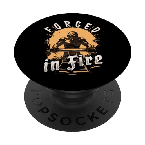 Forged In Fire - Funny Blacksmith PopSockets Swappable PopGrip
