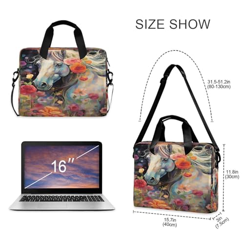 Funda para portátil con diseño flores blancas miniatura 4