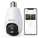 EDSACE Vicohome Weatherproof Light Bulb Security Camera Outdoor,2K HD WiFi Light Socket Camera,Wireless Lightbulb Security Dome Camera Outdoor (1)