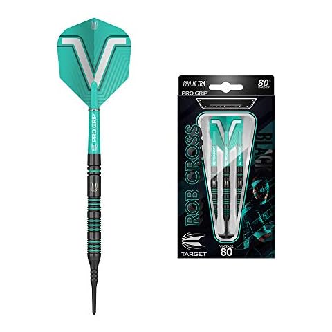 Target Darts Rob Cross 80 Schwarz 21G 80% Wolfram Softdarts-Set Dartpfeile Cover