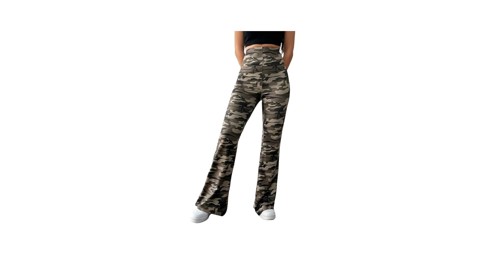 Amazon.com: WDIRARA Women's Newspaper Print Flare Wide Leg