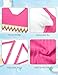 DONWEN Girls Bathing Suits Size 10-12 11 Years Old Girls Bikini Color Block Girl Two Piece Swimsuits Quick Dry Cute Girl Bathing Suit Swim Suits for Girl‘s Pink