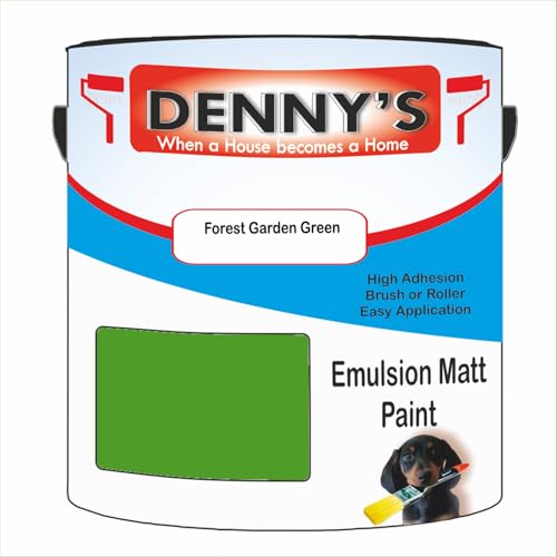 Premium Interior Wall & Ceiling Emulsion Paint – Forest Garden Green – Rich Matt Finish, Durable & Washable, Low Odour, Ideal for Living Rooms, Bedrooms & Hallways (1 Litre Tin)