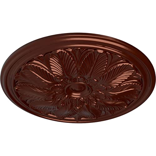 Image of Ekena Millwork CM22BOACS 22 5 /8 OD x 1 3 /4 P Bordeaux Ceiling Medallion (fits Canopies up to 3 1 /4), Antique Copper