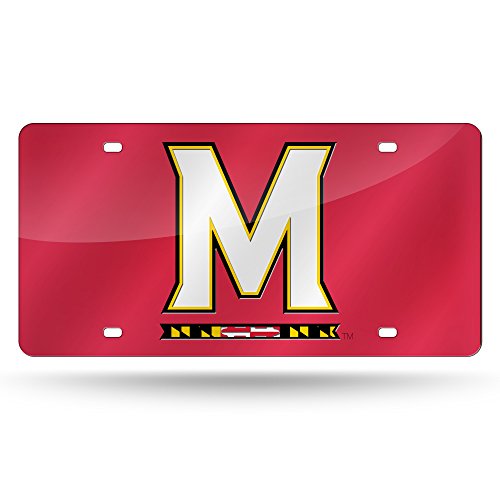 Rico Industries Unisex Inlaid Metal License Plate Maryland Terps Laser Tag, Red, 6 X 12- Us #TOP29