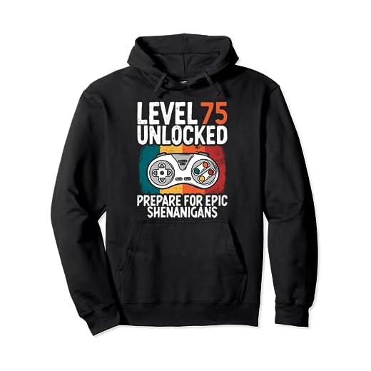 75 cumpleaños nivel 75 desbloqueado vintage divertido 75 cumpleaños Sudadera con Capucha