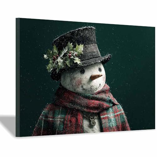 Toile de Noël 40x60cm encadrée pour habiller un mur vide pendant les fêtes
