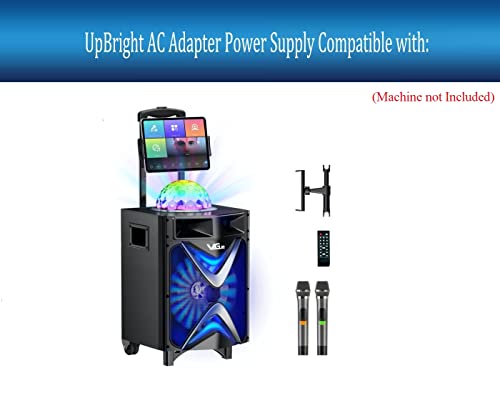 UpBright 15V AC/DC Adapter Compatible with VeGue VS-1088 VS1088 12V Lead Acid Battery Karaoke Singing Party Machine Bluetooth Speaker PA System lyangel LY030SPS-150200U 2A Power Supply Cord PS Charger